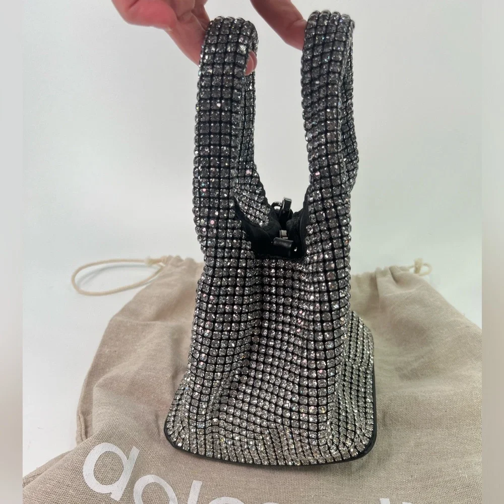 Dolce Vita Anna Crystal Rhinestone Embellished Small Hobo Bag